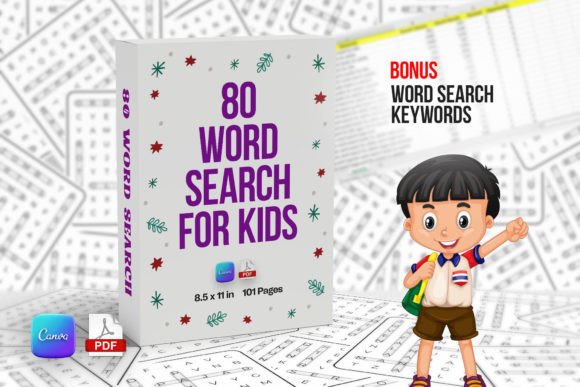 Download Word Search Puzzle for Kids KDP Interior - Word search Collection