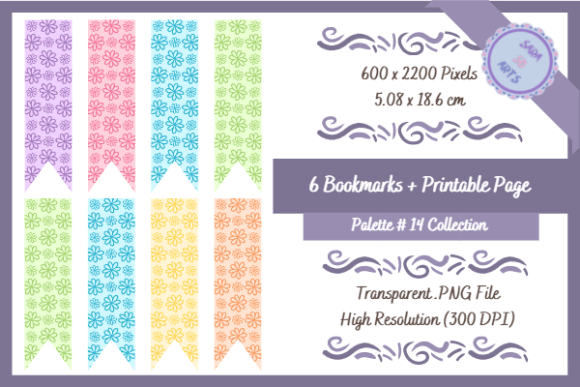Download Cute Printable Digital Floral Bookmarks - Printable Collection