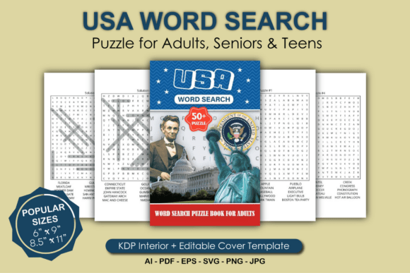 Download USA Word Search Puzzle Book for Adults - Word search Collection