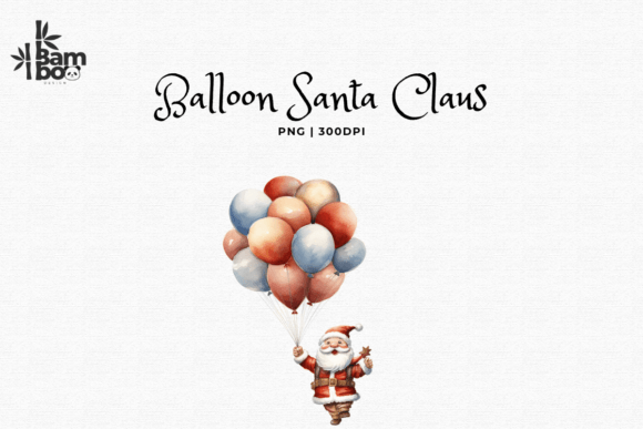 Download Watercolor Santa Claus Balloon Clip Art - Balloon clip art Collection