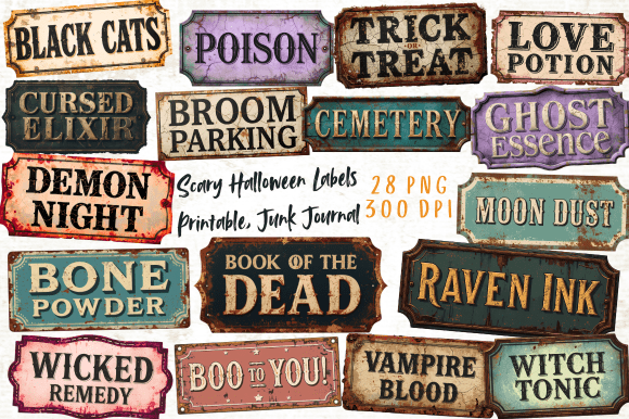 Download Scary Halloween Labels Printable - Premium Resources