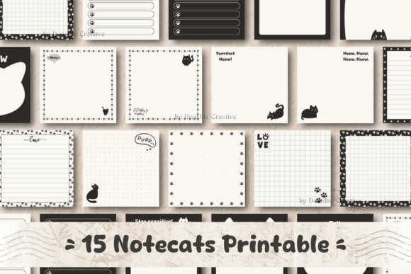 Download Black Cat Notepad Printable - Premium Resources