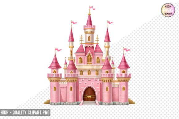 Download Princess Pink Castle Clipart – PNG File - Princess Collection