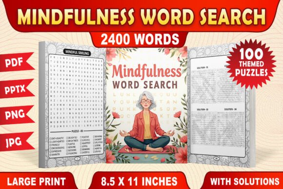 Download 100 Mindfulness Word Search for KDP - Word search Collection