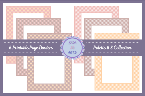 Download Printable Page Borders (Gingham Pattern) - Printable Collection