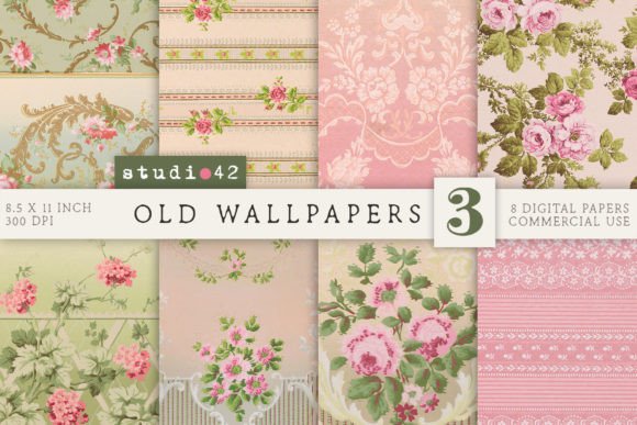 Download Antique Wallpaper Printables V3 - Printable Collection