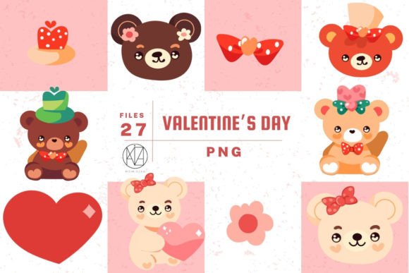 Download Love Bear Illustrations Pack - Bear illustrations Collection