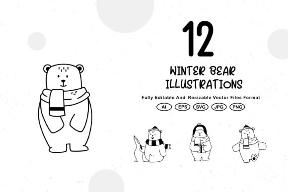 Download Winter Bear Illustrations - Bear illustrations Collection