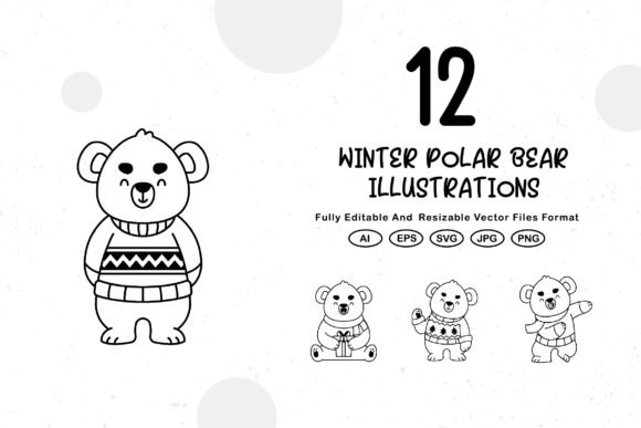 Download Winter Polar Bear Illustrations - Bear illustrations Collection
