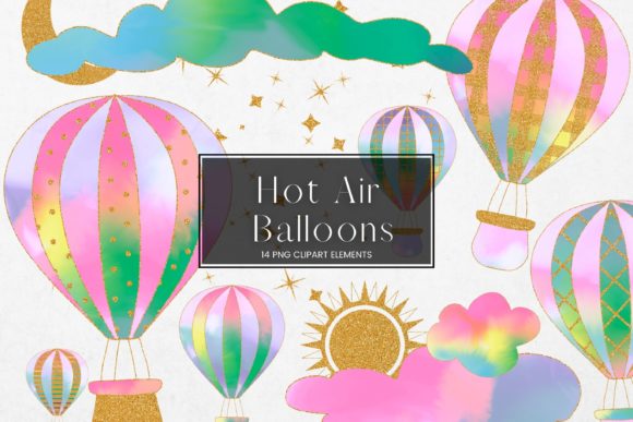 Download Rainbow Hot Air Balloon Clip Art - Balloon clip art Collection