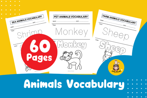 Download 60 Printable Animals Vocabulary Coloring - Printable Collection