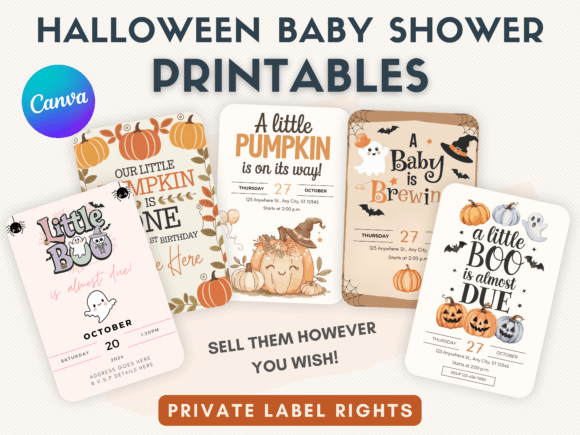 Download Halloween Baby Shower Printable Pack - Printable Collection