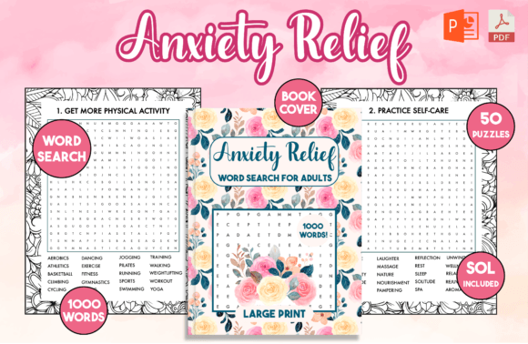 Download Anxiety Relief Word Search for Adults - Word search Collection