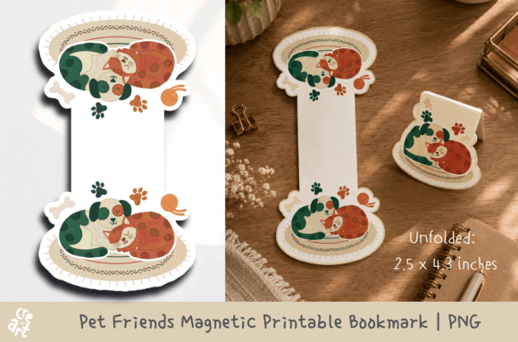 Download Pet Friends Magnetic Bookmark Printable - Printable Collection