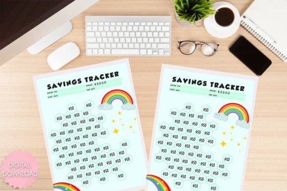 Download Money Saving Tracker Cute Printable PDF - Printable Collection