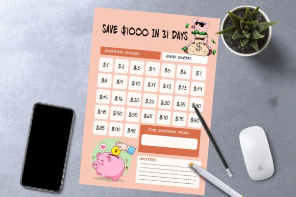 Download Pig Cool Saving Tracker Cute Printable - Printable Collection