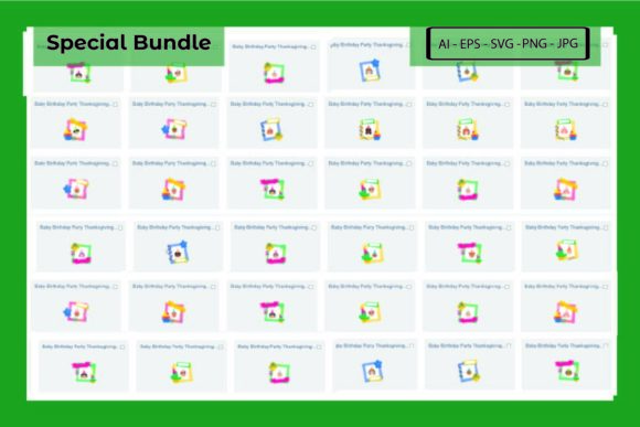 Download Baby Birthday Party Thanksgiving Bundle - Baby birthday party Collection