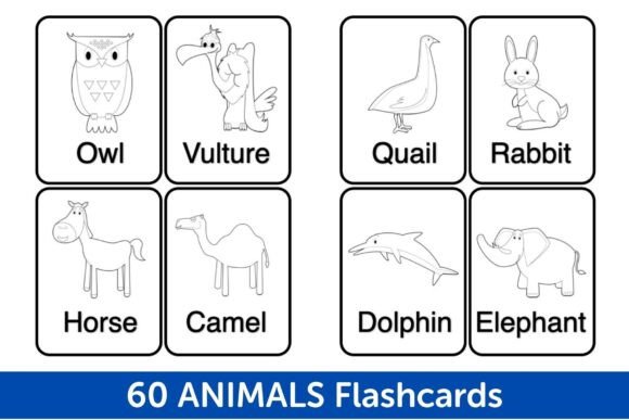 Download 60 Printable Animals Flashcards - Printable Collection