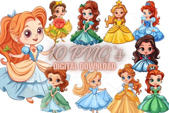 Download Cute Princess Clipart, PNG 5S-22 - Premium Resources