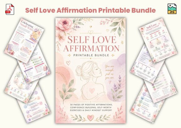 Download Self Love Affirmation Printable Bundle - Printable Collection