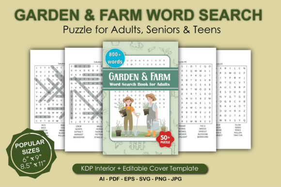 Download Garden &amp; Farm Word Search Book for Adult - Word search Collection